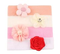 Lot de 4 bandeaux confortables et extensibles pour bébé Motif floral