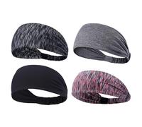 Lot De 4 Bandeaux De Sport, Bandeaux Respirants, Bandeaux Antidérapants, Élastiques Pour Cheveux, Adaptés Pour La Course, Le Cyclisme, Le Fitness, Le Yoga, Etc.