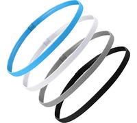 Lot de 4 bandeaux de sport élastiques épais et antidérapants pour homme et femme