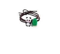 Lot de 4 bandeaux élastiques polyvalents pour queue de cheval Motif petit panda Shypanda Bamboo Shoots