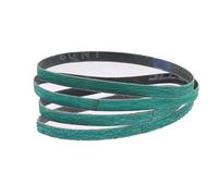 Lot de 4 bandes abrasives en zircone for mini-meuleuse à bande - 330 mm, 457 mm, 520 mm, grains 40#, 60#, 80#, 120#(P80x457x13mm)