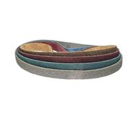 Lot de 4 bandes abrasives pneumatiques en nylon 1 x 30 pouces, résistantes à l'étirement, for finition de tuyaux, accessoires for le traitement des surfaces métalliques et plastiques(Red P240)