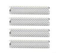 Lot de 4 bandes d'aération de rechange en ABS argenté compatibles avec Porsche pour Cayenne 2018-2021 pour une installation facile et un ajustement direct