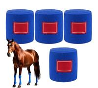 Lot de 4 bandes de protection flexibles et douces pour entraînement, récupération, randonnée à cheval, événements, équitation, utilisation quotidienne, soins d'écurie, compétition