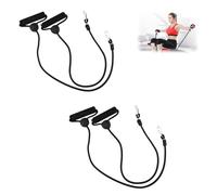 Lot de 4 bandes de résistance, bandes d'extension de plaque vibrante, cordes élastiques pour entraînement musculaire pour homme et femme, physiothérapie, noir