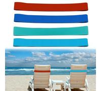 Lot de 4 bandes élastiques pour serviette de plage et chaises de croisière - Pour chaise de plage et de croisière - Coupe-vent - Pour chaise de plage
