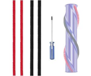 Lot de 4 bandes en peluche de rechange pour aspirateur Dyson Original New V7, V8, V10, V11, avec tournevis (New V7)
