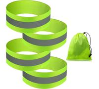 Lot De 4 Bandes Réfléchissantes Haute Visibilité - Bandes Réfléchissantes - Pour La Course À Pied