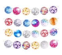 Lot de 4 Bannières de Fête à Boule Disco, Décorations de Fête des Années 70 Colorées Guirlande de Boules Disco à Suspendre Bannière pour Discothèque à Thème Fête d'Anniversaire Fournitures