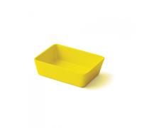 Lot de 4 barquettes jaunes, en mélamine, L.7.5*l.10*h.3.5 cm Plastorex