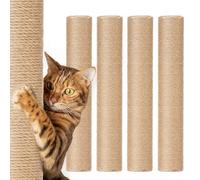 Lot de 4 barres de rechange pour arbre à chat - Corde en sisal naturel - Pour la rénovation de la tour de chat en intérieur - Pièces de rechange