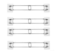 Lot de 4 barres de tension réglables en acier inoxydable pour réfrigérateur pour voyage et usage domestique, conçues pour sécuriser les aliments et les boissons dans les camping-cars et les petits