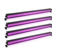 Lot de 4 barres lumineuses LED 80 W 336 SMD RGBW 7000 lm for éclairage extérieur scène, idéal for une fête, cour, un jardin ou bâtiment Éclairage Mural Large