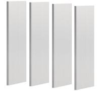 Lot de 4 barres plates carrées en aluminium, 3 mm d'épaisseur x 2,5 cm de largeur x 30,5 cm de longueur, plaque à usage général 6061, solide MLL, pour travaux manuels, recouvertes d'un film de