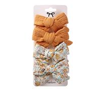 Lot de 4 barrettes à cheveux avec nœuds pour bébé fille - Pinces à cheveux avec pinces crocodiles - Accessoires de cheveux pour filles et enfants