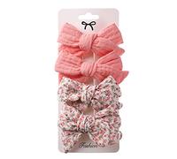 Lot de 4 barrettes à cheveux avec nœuds pour bébé fille - Pinces à cheveux avec pinces crocodiles - Accessoires de cheveux pour filles et enfants