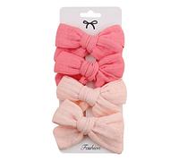 Lot de 4 barrettes à cheveux avec nœuds pour bébé fille - Pinces à cheveux avec pinces crocodiles - Accessoires de cheveux pour filles et enfants