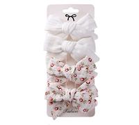 Lot de 4 barrettes à cheveux avec nœuds pour bébé fille - Pinces à cheveux avec pinces crocodiles - Accessoires de cheveux pour filles et enfants