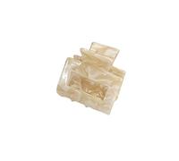 Lot de 4 barrettes à cheveux carrées - 5 x 5 cm - En acrylique - Antidérapantes - Colorées - Accessoire de coiffure pour femmes et femmes - Cheveux épais et fins - Blanc cassé