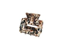Lot de 4 barrettes à cheveux carrées - 5 x 5 cm - En acrylique - Antidérapantes - Colorées - Accessoire de coiffure pour femmes et femmes - Cheveux épais et fins - Marbré