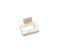 Lot de 4 barrettes à cheveux carrées - 5 x 5 cm - En acrylique - Antidérapantes - Colorées - Accessoire de coiffure - Pour femmes et femmes - Cheveux épais et fins - Blanc C
