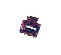 Lot de 4 barrettes à cheveux carrées - 5 x 5 cm - Petite pince à cheveux - Antidérapantes - En acrylique - Colorées - Accessoire de coiffure pour femmes et femmes - Cheveux épais et fins - Violet