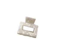 Lot de 4 barrettes à cheveux carrées - 5 x 5 cm - Petite pince à cheveux - Antidérapantes - En acrylique - Colorées - Accessoire de coiffure pour femmes et femmes - Cheveux épais et fins - Blanc B