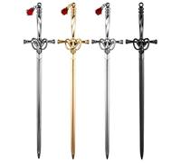 Lot de 4 barrettes à cheveux - Épingle à cheveux chinoise - Flèche à cheveux - Accessoires de cheveux chinois - Marque-page - Rétro - Avec pendentif en cristal - Pour les amateurs de lecture