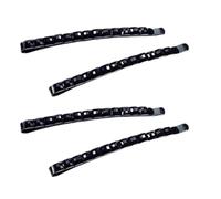 Lot de 4 barrettes à cheveux noires avec strass brillants, épingles à cheveux en cristal et strass - Décoration de cheveux scintillante pour femme
