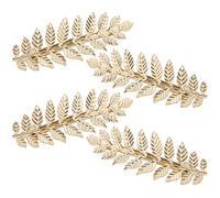 Lot de 4 Barrettes Feuilles en Fer pour Femmes Élégantes | Style Baroque Chic, Usage Quotidien et Fête, Accent Décoratif Doré, Coiffage Facile