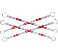 Lot de 4 barrières de signalisation rétractables à cônes - Barrière télescopique for travaux routiers, formations et événements (3,9' à 6,5')(Red-white)