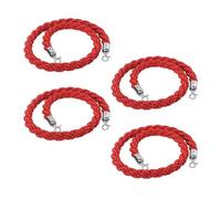 Lot de 4 barrières en corde de chanvre tressée, cordes de gestion des files d'attente pour contrôle de la foule, cordes à suspendre VIP pour fête, mariage, tapis rouge, événements cinématographiques