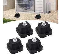Lot De 4 Bases Antivibrations Pour Climatiseur, Amortisseurs En Caoutchouc, Pieds Antichocs En Caoutchouc, Résistants À L'Eau Et Réducteurs De Bruit, Capacité De Charge 500 Kg