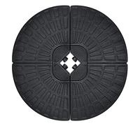 Lot de 4 bases de parasol à remplir pour parasols cantilever de 38 à 48 mm, poids très résistants pour extérieur et commercial, solution de stabilité 48 x 48 x 7 cm