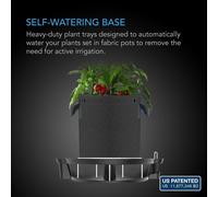 Lot De 4 Bases De Pot En Tissu À Arrosage Automatique Xl Avec Réservoir Et Soucoupes Surélevées Pour Une Utilisation Dans Les Tentes De Culture,Les Serres Et Les Jardins