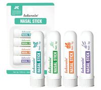 Lot de 4 bâtonnets nasaux, inhalateurs nasaux d'aromathérapie à la menthe, bâtonnets odorants pour huiles essentielles, tubes d'inhalateur d'huiles pour les voyages, augmenter la concentration et