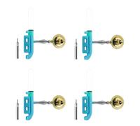 Lot de 4 bâtons lumineux à craquer pour la pêche, détecteur de touche LED, étanche, avec boucle et cloche, bâtons lumineux avec batterie pour la pêche de nuit (lumière clignotante x 4)