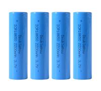 Lot de 4 batteries 18650 Li-ion flat top rechargeables 3.7V 2200mAh pour lampe de poche