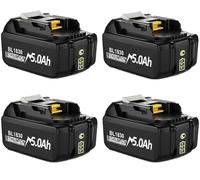 Lot de 4 batteries de rechange 18 V pour Makita BL1850B, BL1850, BL1830B, BL1830, BL1860B, BL1860, BL1840, BL1835, BL1845, BL1820, LXT-400