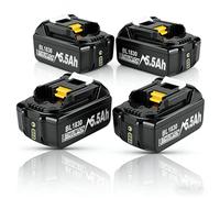 Lot de 4 batteries de rechange 5500 mAh compatibles avec les batteries Makita 18 V 5,5 Ah BL1850B BL1850 BL1840 BL1830B BL1830 BL1815 194205-3 194309-1 LXT400 Batteries de remplacement 5,0 Ah avec