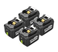 Lot de 4 batteries de rechange 9 Ah compatibles avec les outils électriques sans fil Makita 18 V et chargeur BL1860B, BL1830B, BL1840B, BL1850B, BL1820, BL1825