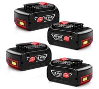 Lot de 4 batteries de rechange Li-ion 18 V 5000 mAh pour batterie Bosch