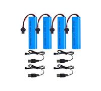 Lot de 4 batteries Li-ion 3,7 V 3 000 mAh avec chargeurs USB pour voiture RC, Compatibilité avec les modèles DE45 DE42 1:14 tout-terrain et Drift