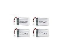 Lot de 4 Batteries Lipo Rechargeables 850mAh 3.7V pour Drones Syma X5SC X5SW Adaptées pour Quadricoptères RC, Longue Durée Argent 48x25x14 mm - 20 gr
