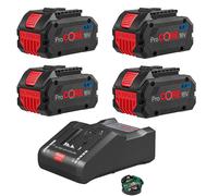Lot de 4 batteries ProCore 8Ah 18V 1600A016GK + 1 chargeur rapide 1600A019S6 Bosch Professional