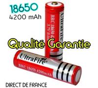 LOT DE 4 BATTERIES RECHARGEABLE PILES ACCUS 4200mAh 3.7v li-ion ULTRAFIRE 18650