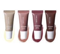 Lot de 4 baumes à lèvres brillants - 4 couleurs - Jelly Tint Lip Stain Natural Plumping Gloss, High Shiny Finish Lip Glow Oil, Lip Care pour les lèvres lisses et la protection des lèvres sèches (B, 4