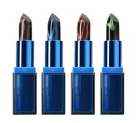 Lot de 4 baumes à lèvres teintés - Rouge à lèvres à changement de couleur - Hydratant - Soin léger pour les lèvres - Hydratant et soin pour un look lisse et éclatant - Tenue longue durée