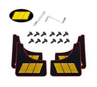 Lot de 4 bavettes garde-boue universelles pour voiture avec lumière réfléchissante (jaune)