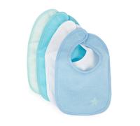 Lot de 4 bavoirs bébé en coton imperméable 4x bleu avec étoile 0/1M(50/54)